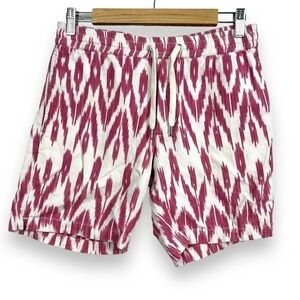 Bonobos 100% Cotton Drawstring Zip Fly Shorts Ikat Print Size XS